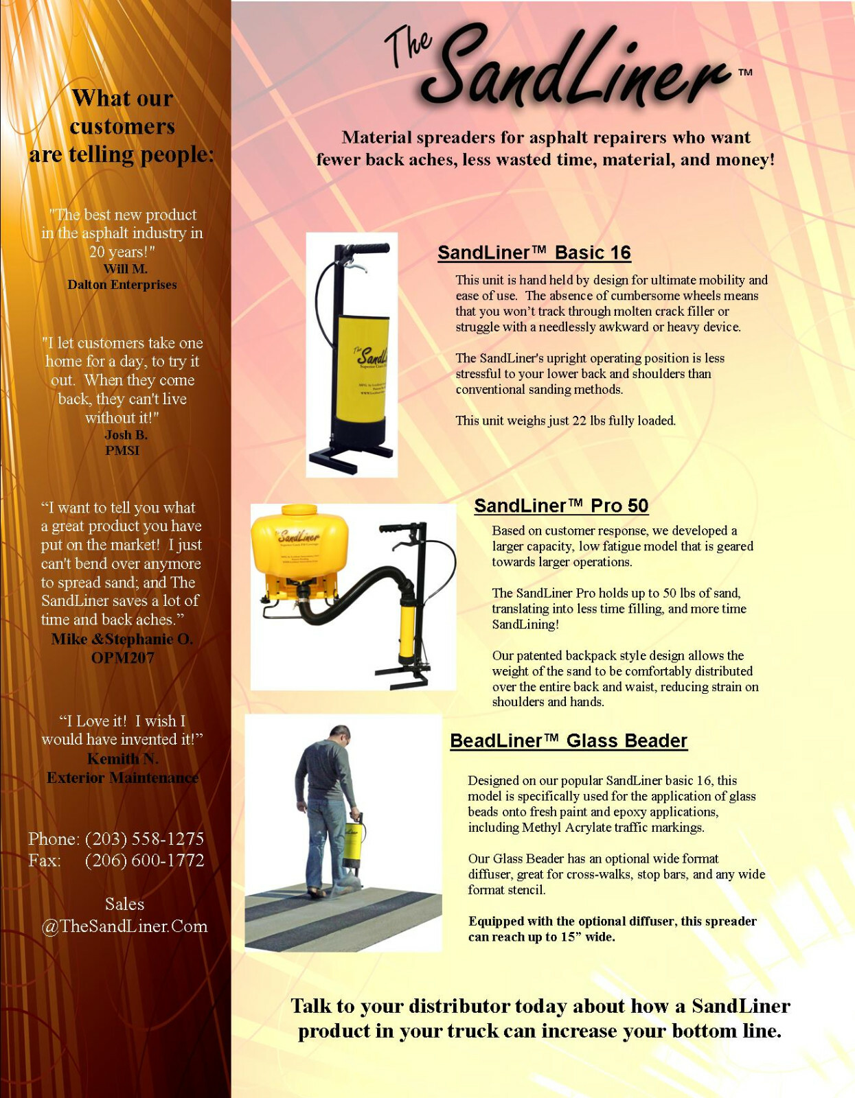 SandLiner Basic - sealcoating and crack filling, hot pour crack sealant