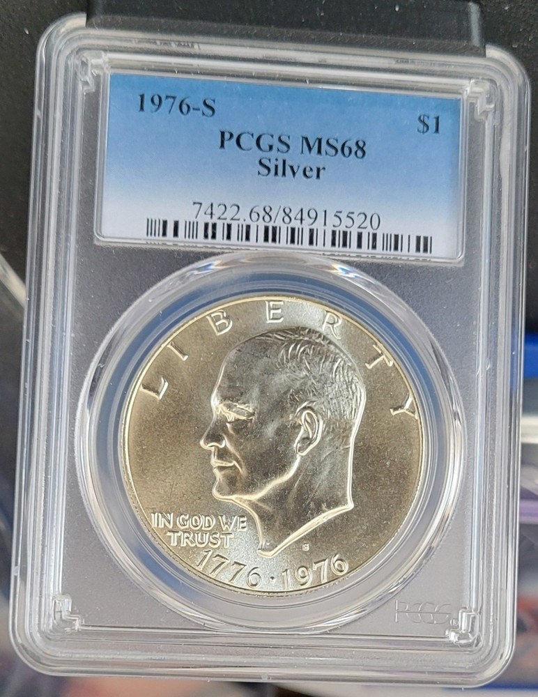 1976-S PCGS Silver MS68 Eisenhower Dollar