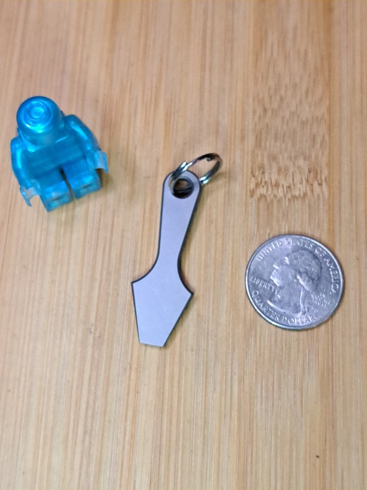 Mini Titanium Keychain Pry Bar