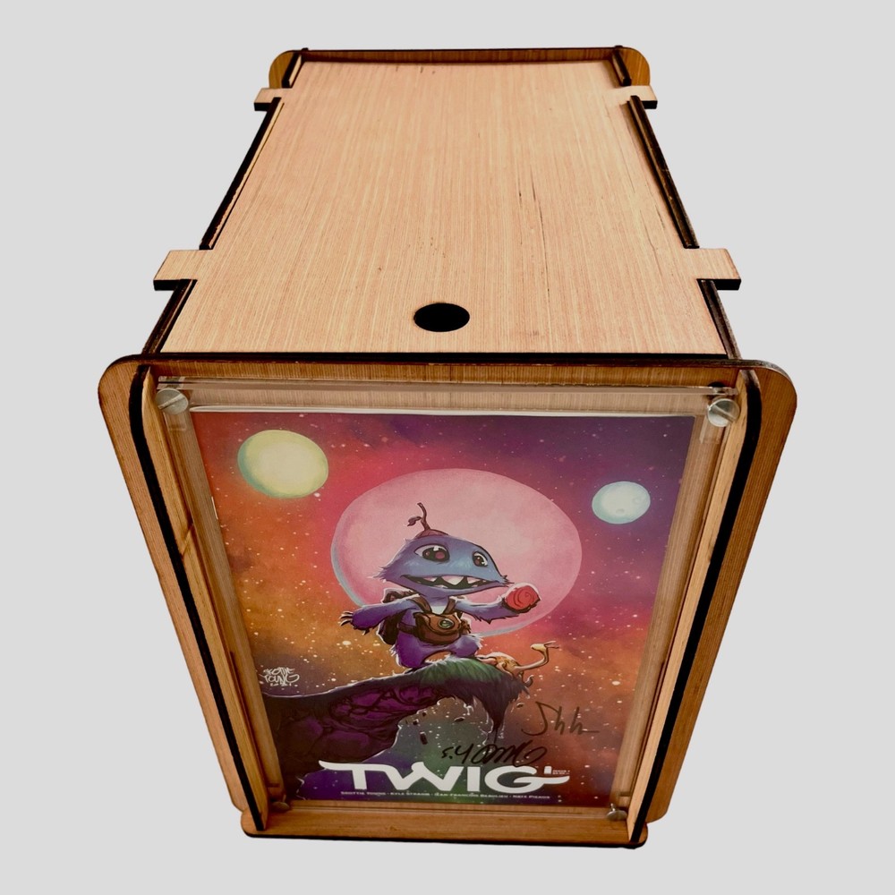 Comic Book Storage & Display Short Box with Signed Twig #1 Comic