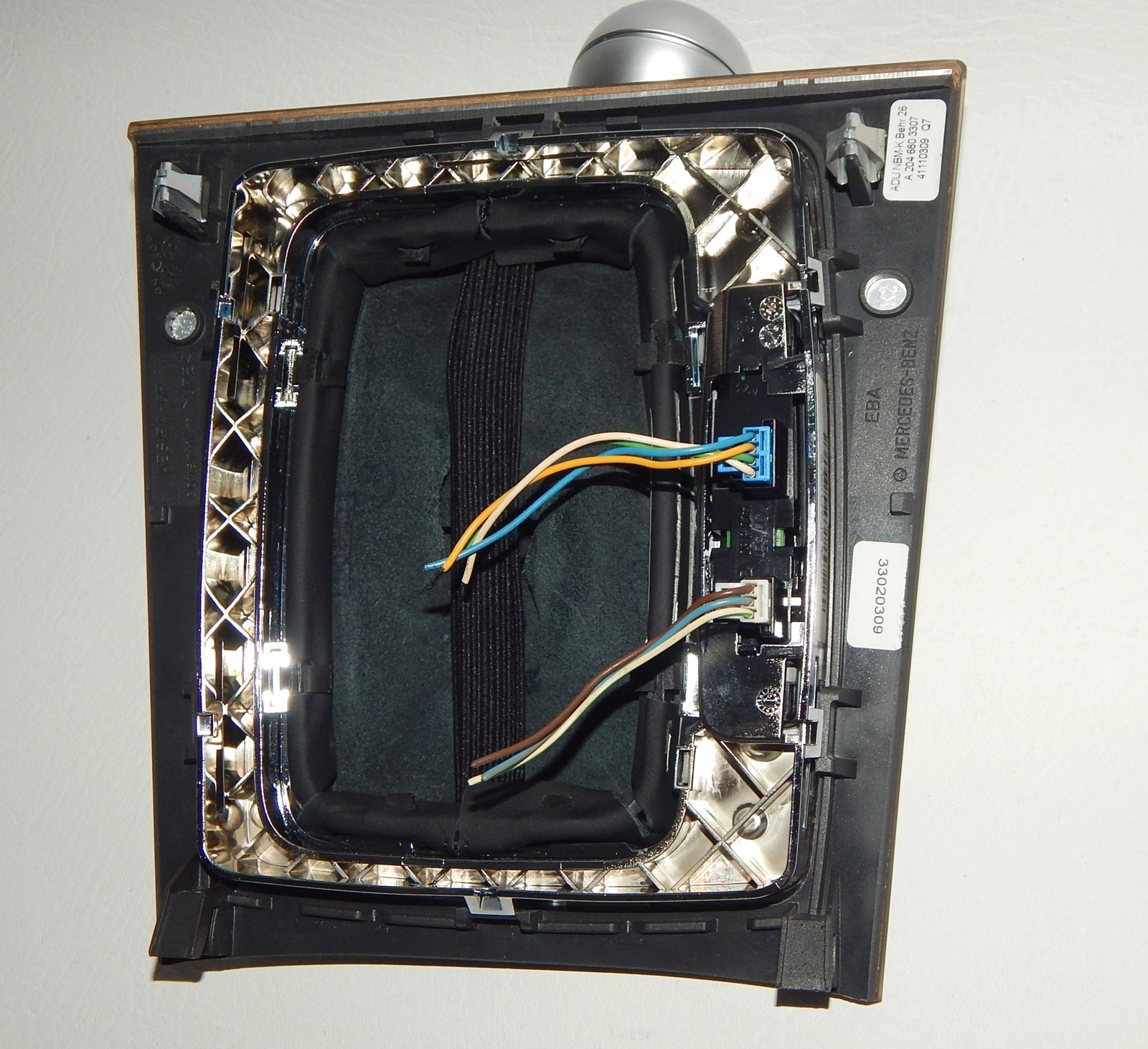 OEM 2008-2011 MERCEDES C300 Automatic Shift Knob Boot Bezel Wood Trim Shifter