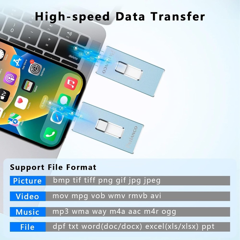 MFi certified iPhone USB flash drive lightning