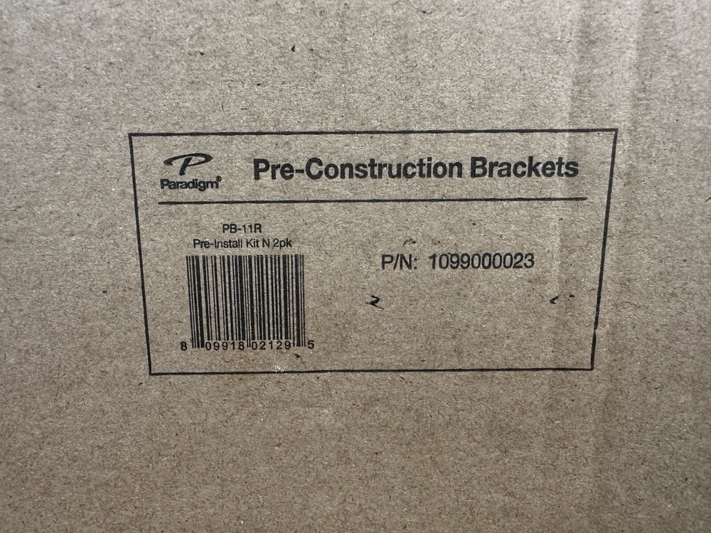 Paradigm PB-11R N Kit Pre-Construction Bracket