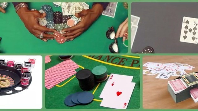 Foldable Poker Table Topper Set - 300 Chips, 2 Decks, Carry Case & Buttons