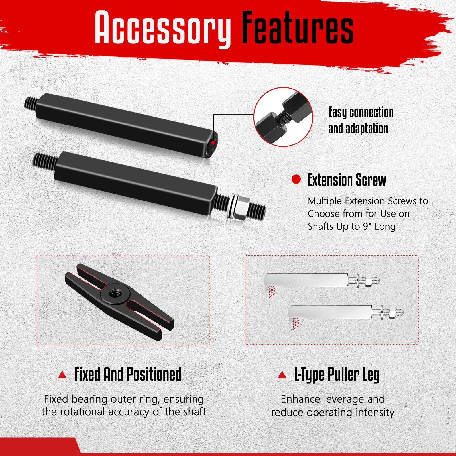 Bearing Puller and Splitter Set, 14-Piece Heavy Duty Pinion Wheel Removal Hub