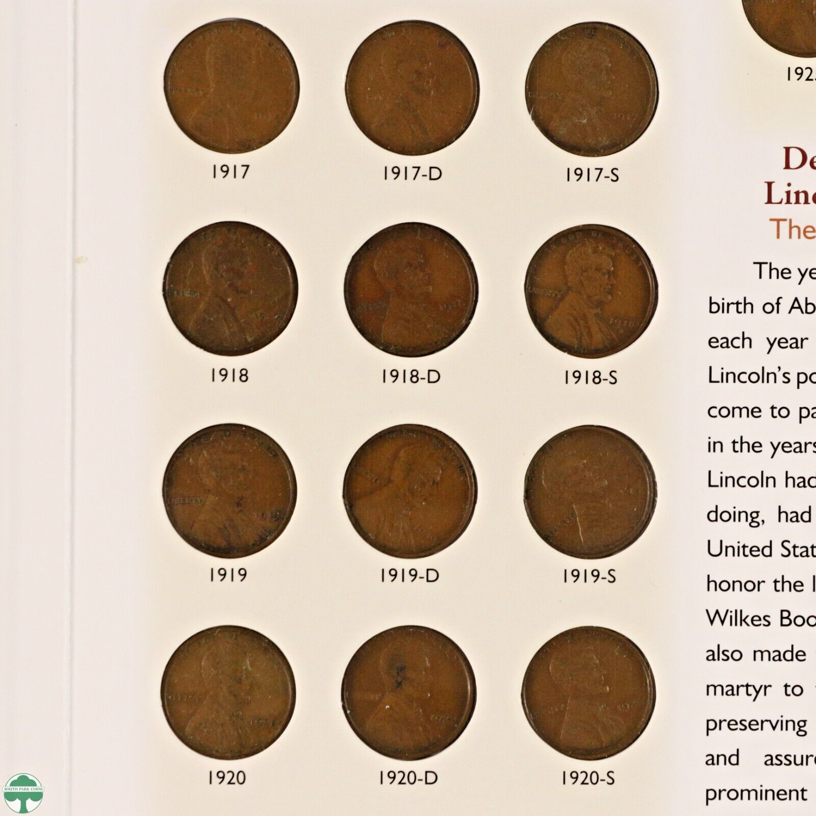 1909-1958 Lincoln Wheat Cent Coin album filled VF/UNC Excluding Five Coins