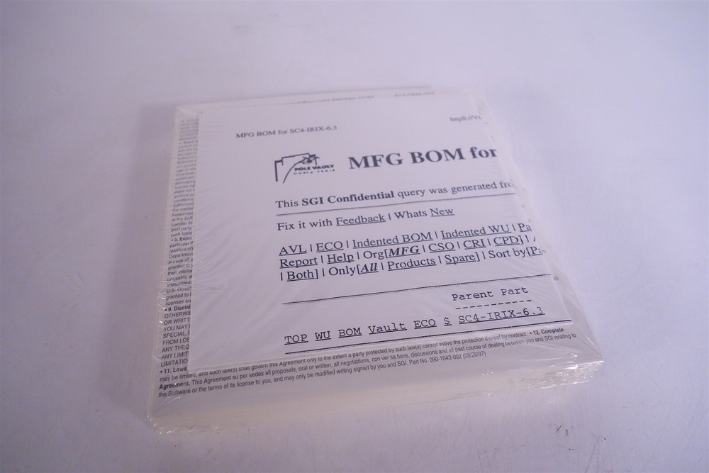 SGI Silicon Graphics IRIX 6.3 Software Collection