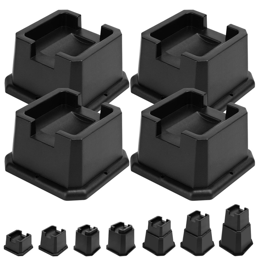 4 Pack Bed Risers 2 Inch Elevation 28 Inch Heavy Duty Support 6000 Lbs