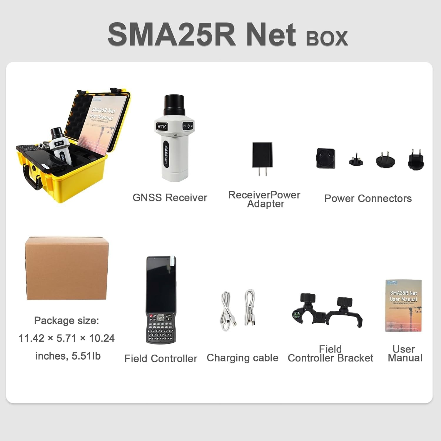 SMA25R Net GNSS RTK Survey System Receiver with Collector By CORS for Construct