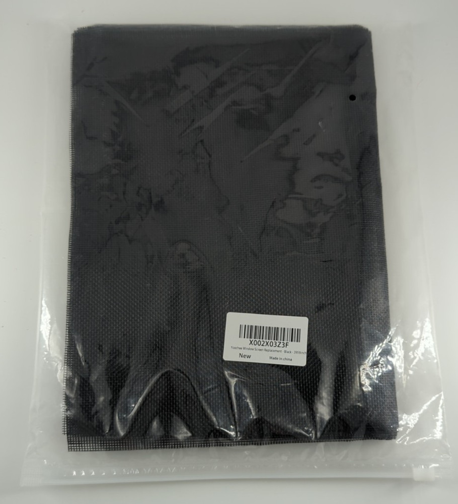 Fiberglass Mesh Window Screen 39" x 59" Adjustable Replacement Black