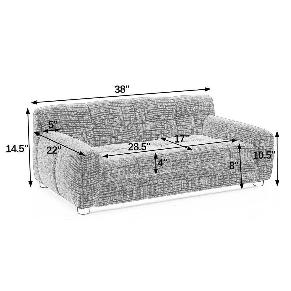 Soft and comfortable pet sofa with backrest and armrests, suitable for modern