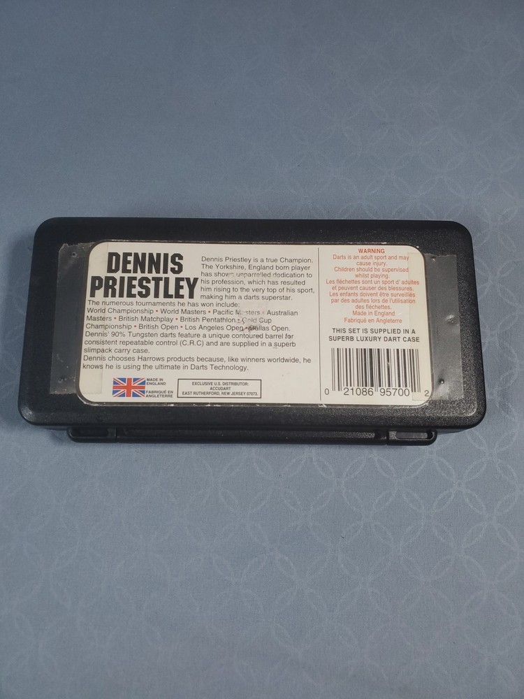 Harrows Assassin Darts Set Dennis Priestley With Plastic Case