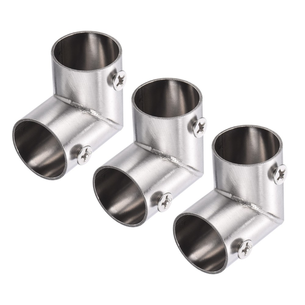 3Pcs End Rail Clamps 3/4" 90 Degree Structural Pipe Connector L-Shaped