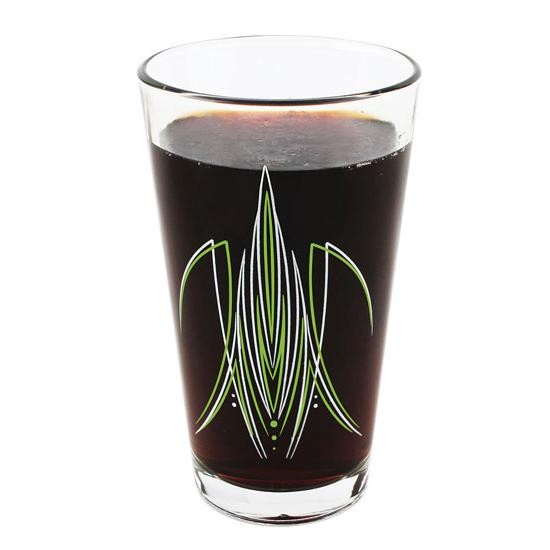 Pinstriped Pint & Rock Glass Set, Red