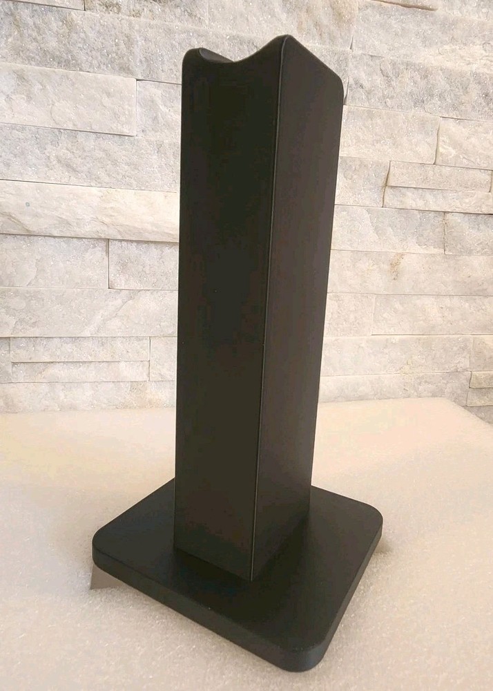 Modern 3D Printed Rectangular Headphone Stand Black Desk Headset Holder