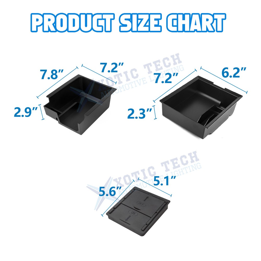 For Tesla Model3/Y Center Console Organizer Tray Hidden Cubby Drawer Storage Box