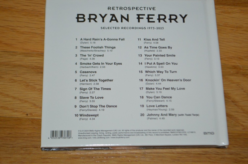 Bryan Ferry Signed "Retrospective: Select Recordings" 12x12 Insert w/ CD & COA