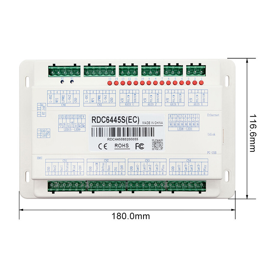 For Cutting Engraving Machine Ruida RDC6445GZ Co2 Laser DSP Controller System