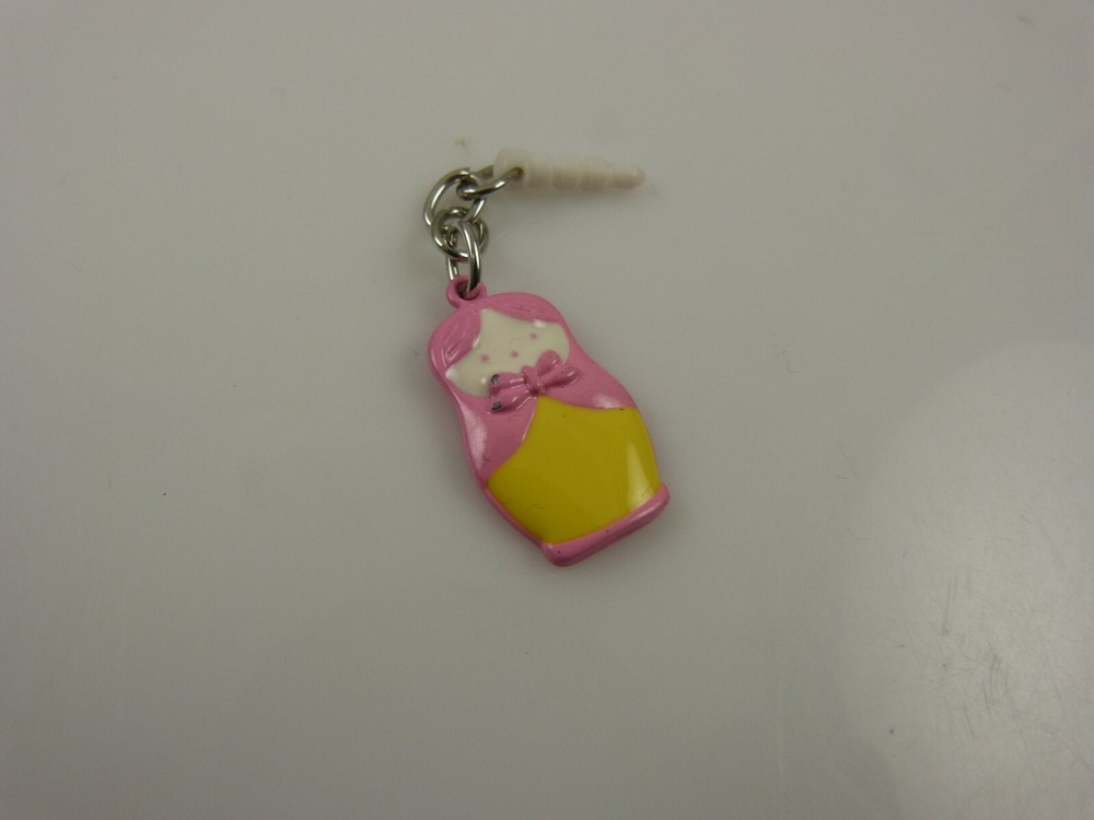 Russian stack nesting doll charm cell phone or fits Ipad charm ear cap dust plug