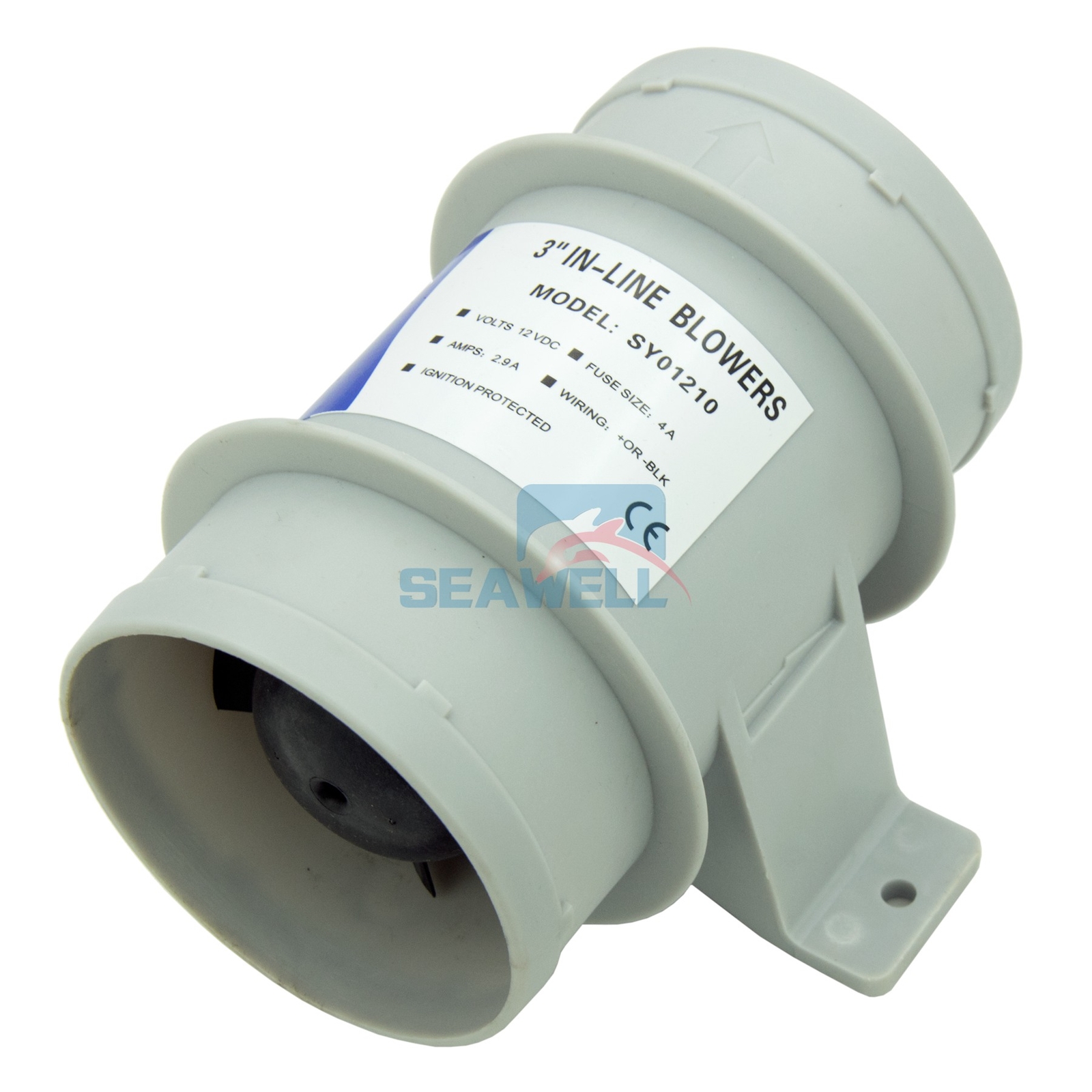 3 inch 12V In Line Blower Boat Bilge Blower Cool Fan Marine Cabin Ventilation