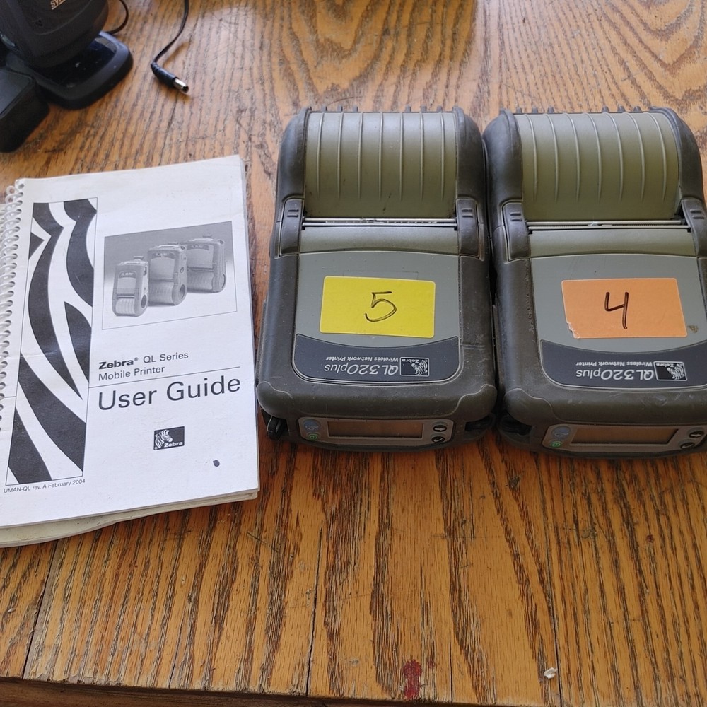 Pair Zebra QL320Plus Label Barcode Printers