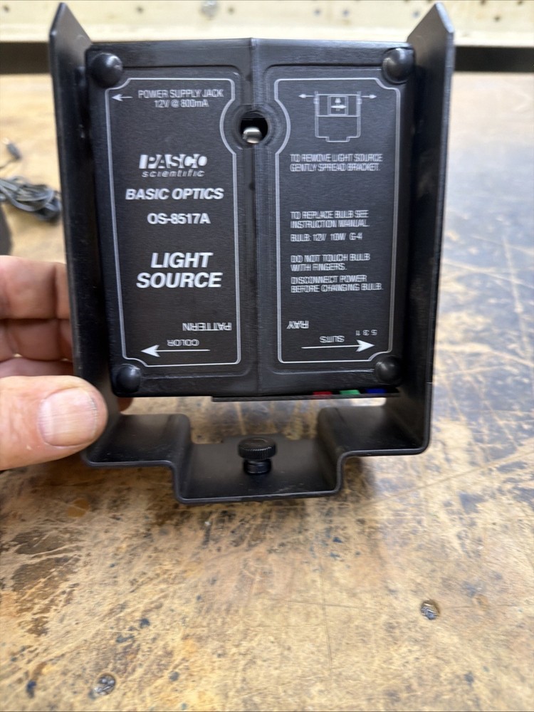 Pasco Basic Optics OS-8517 Light Source, Stand & Power Supply FREE SHIPPING