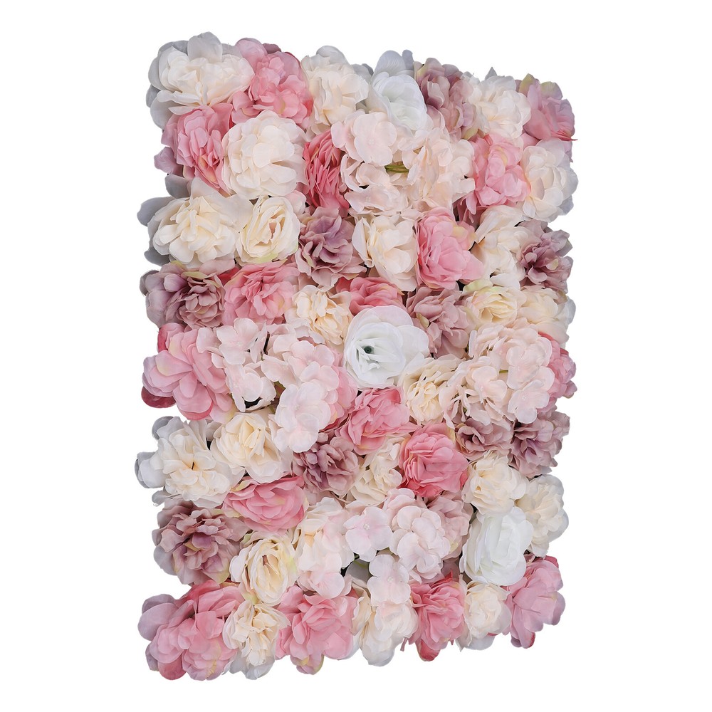 12pcs Artificial Flower Wall Panel SPlastic Wedding Backdrop Decor 16''x24''