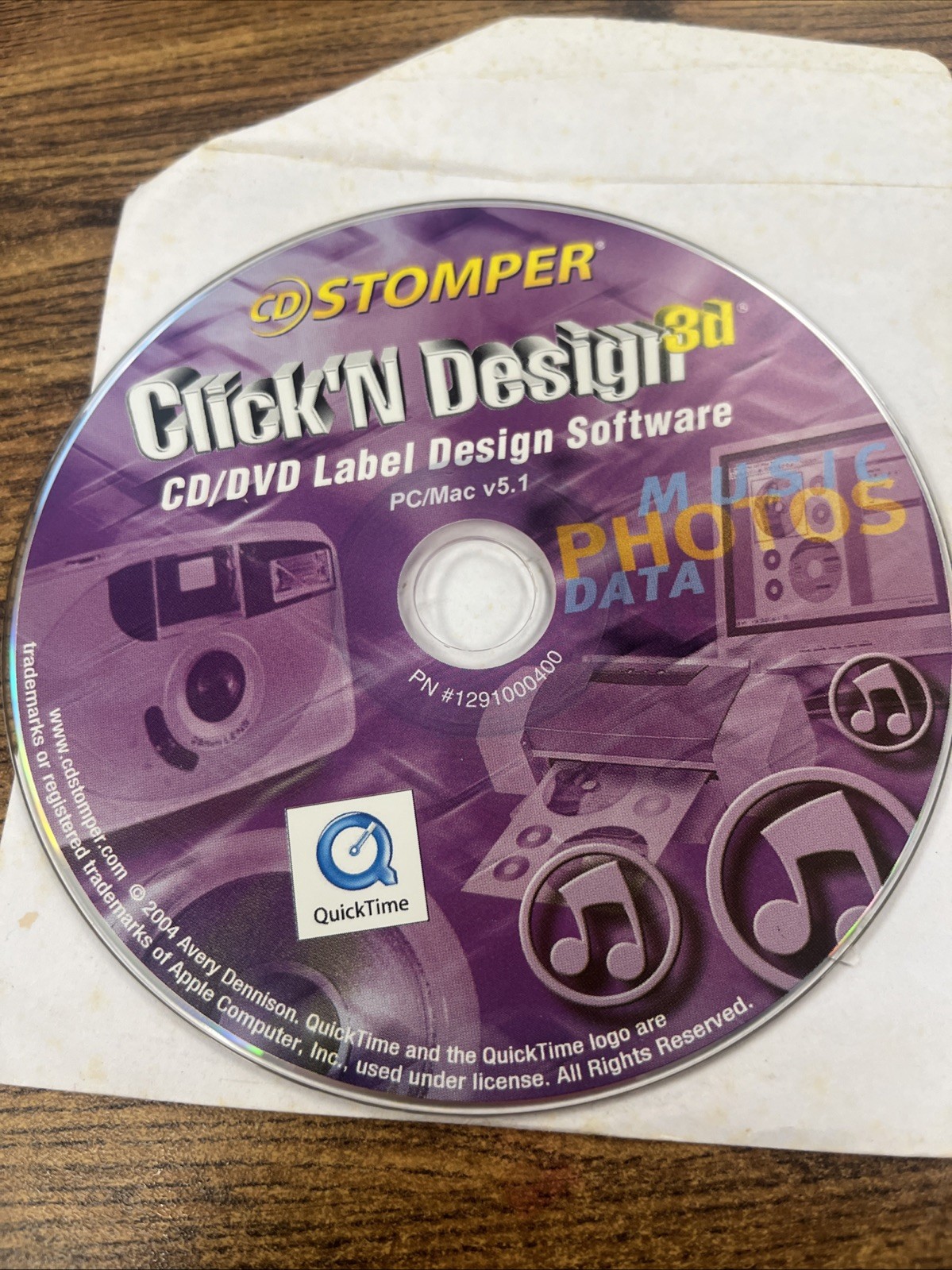 Click'N Design 3D CD Label Design Software For CD Stomper PC