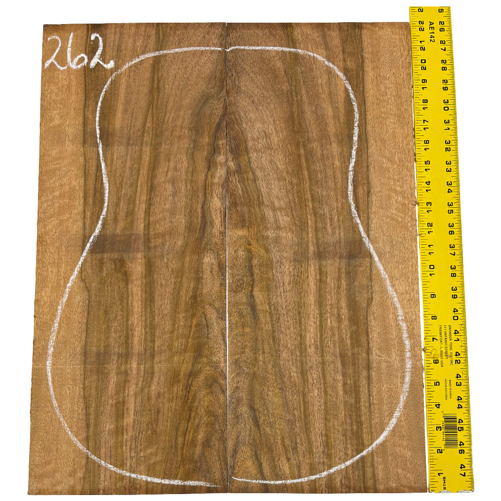 Flame Chocolate Mango Dreadnought Guitar Back Set #262