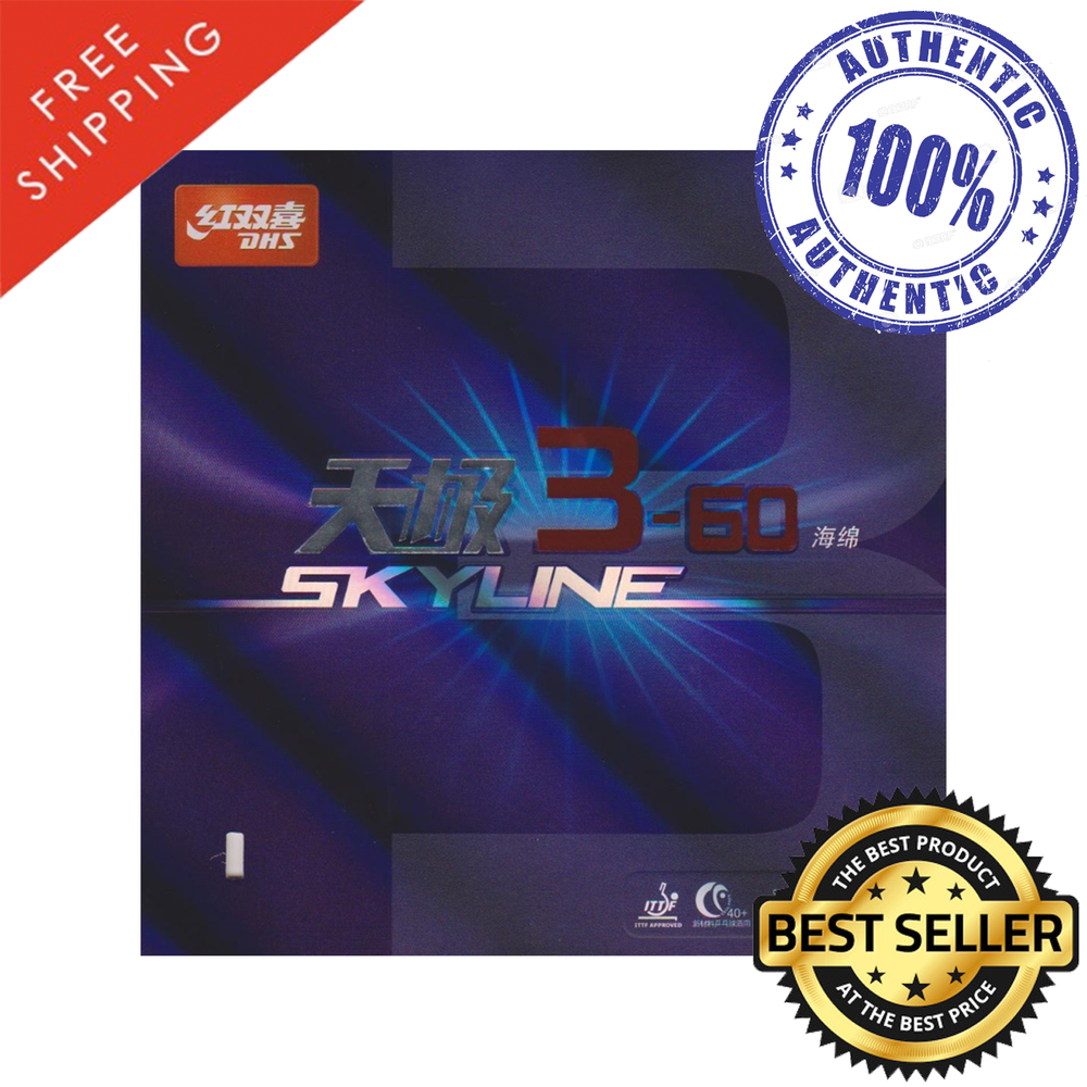 DHS Skyline 3-60 Medium Hardness Table Tennis & Ping Pong Rubber, Pick Variation
