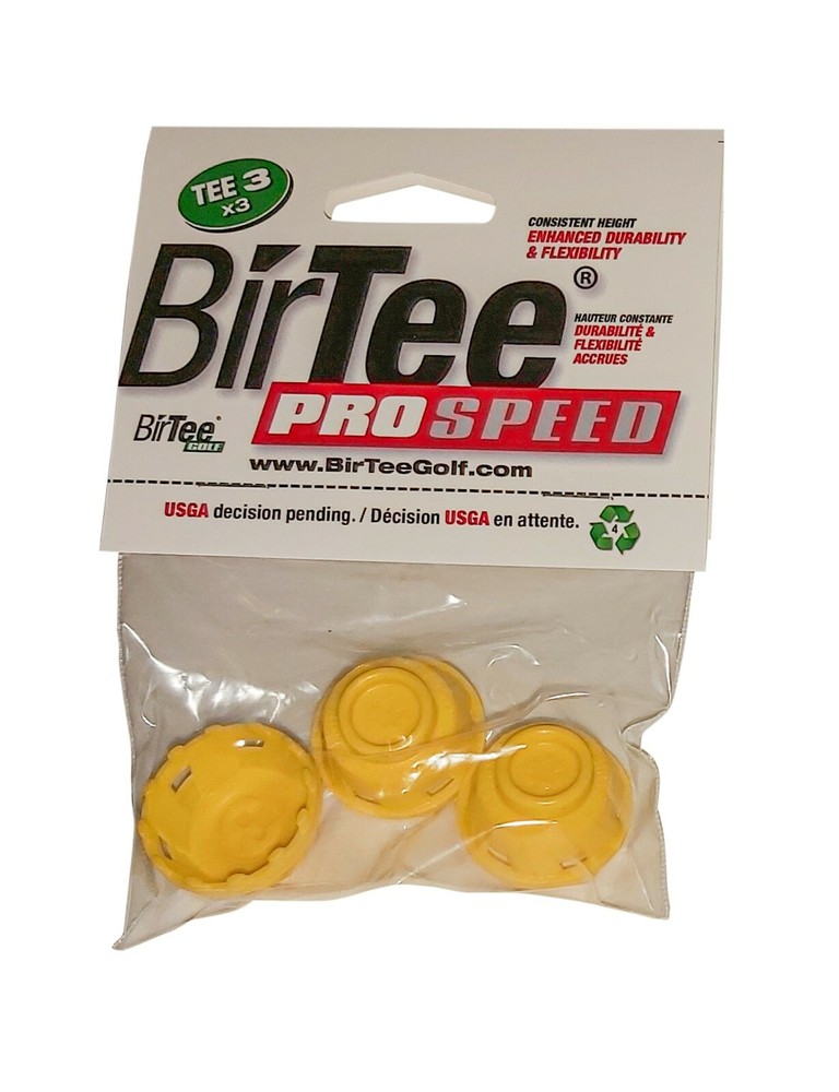 BirTee Pro Golf Tees - Size #3 (3/4") - 3 Tees Per Pack - For Winter/Simulators