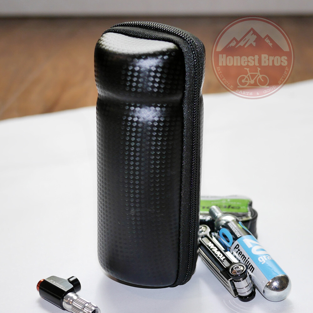 Bike Capsule Repair Tool Bag Case / Water Bottle Cage Storage Can Black Carbon