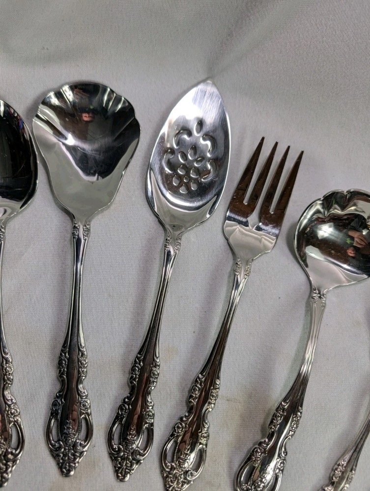 9 Piece Hostess Serving Set Oneida Community BRAHMS Pattern incl Lasagna Server