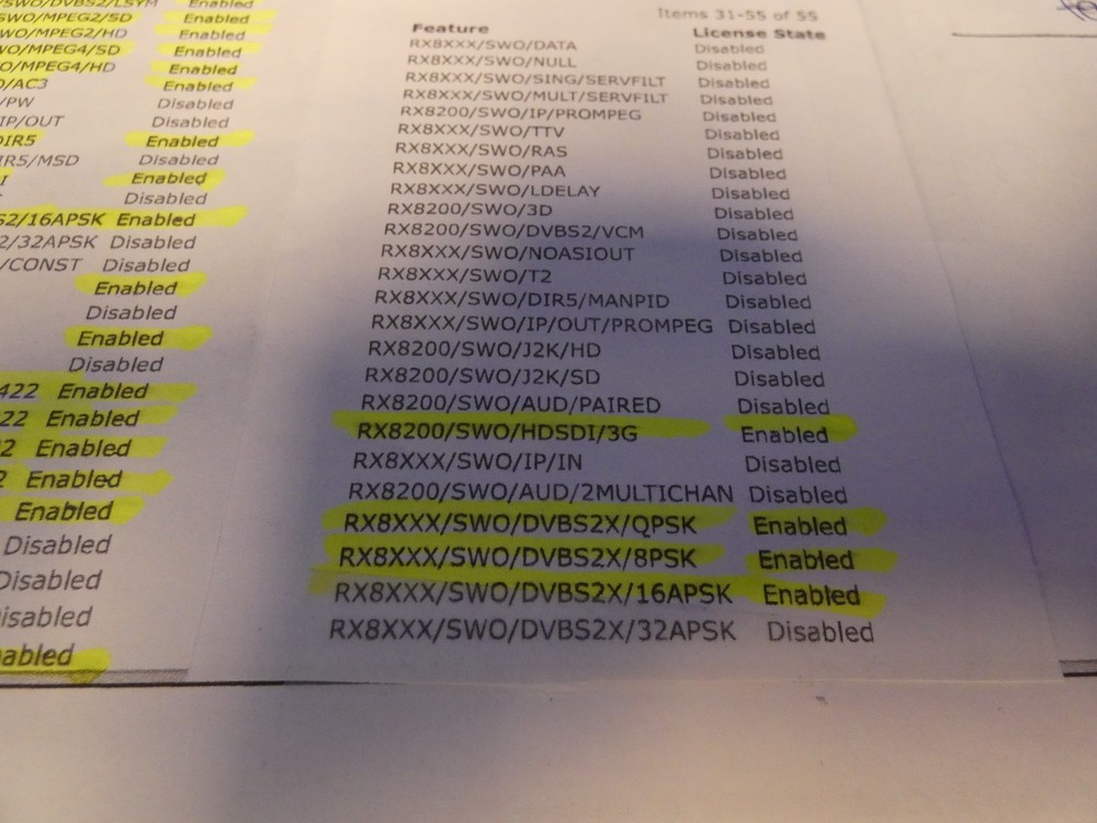Ericsson RX8200 MPEG2/4 HD/SD Modular Receiver w/ 23 Enabled License Features