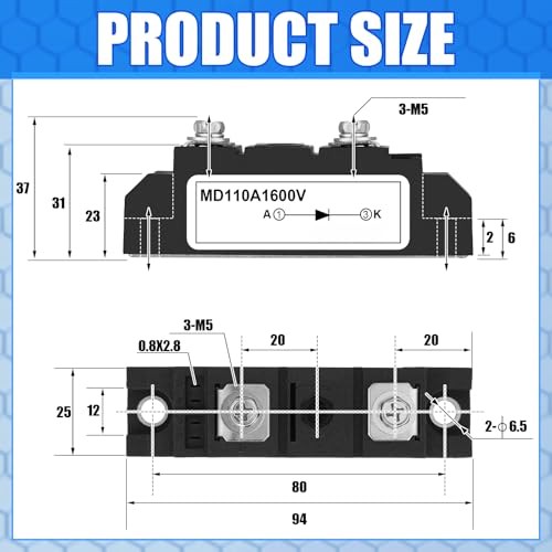 Pcs Md0a (00a)-6 Solar Diode, Anti Reverse One Way Diode Use Voltage Range: 1