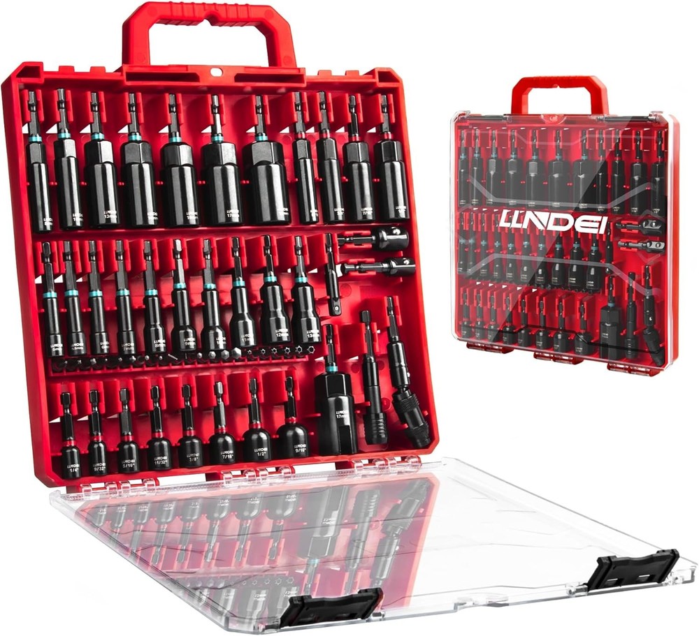 Magnetic Impact Nut Driver Set 55PCS 1/4 socket set with Deep Driver Bit Sets