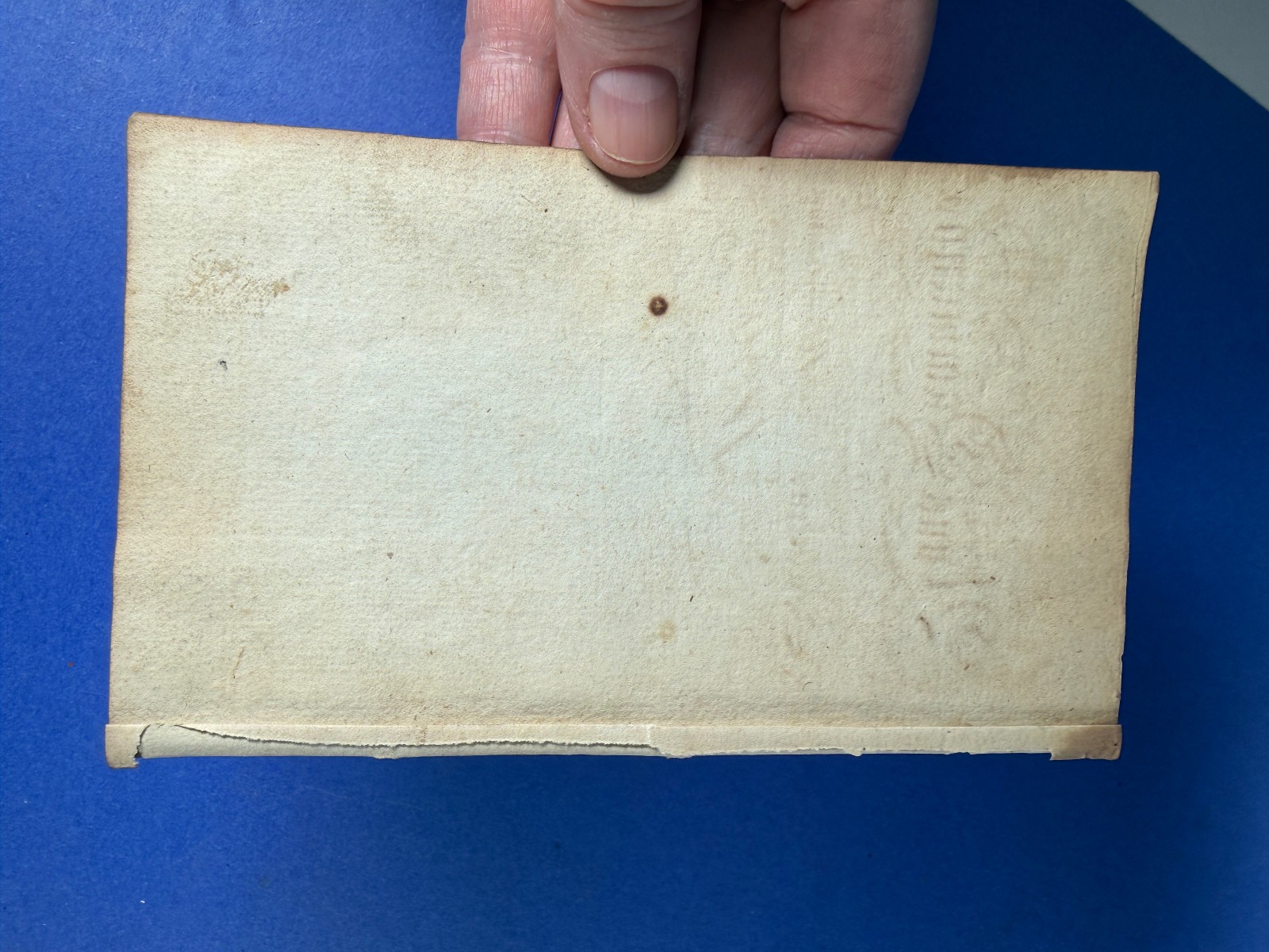 1839 GEORGIAN ANTIQUE HANDWRITTEN BOOK PAGE PENMANSHIP FOLK ART CALLIGRAPHY CARD