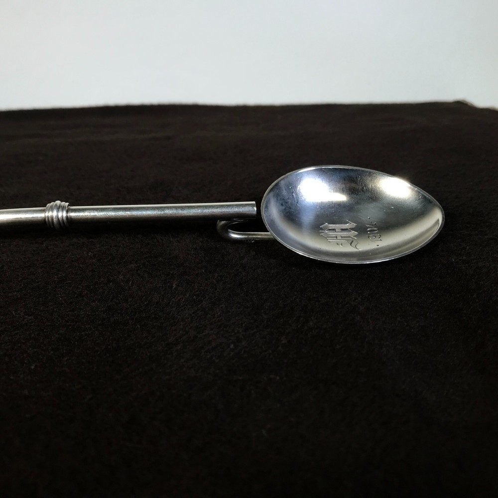 Figural Continental 800 Silver Spoon Stork Bird