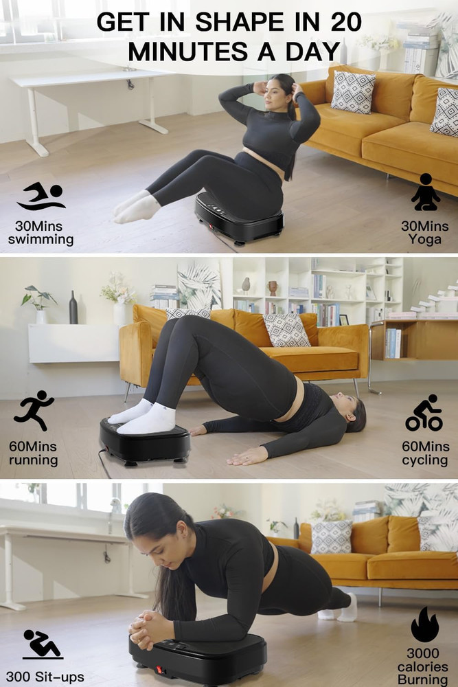 Vibration Plate Exercise Machine,Power Waver Vibration Plate Platform for Lympha