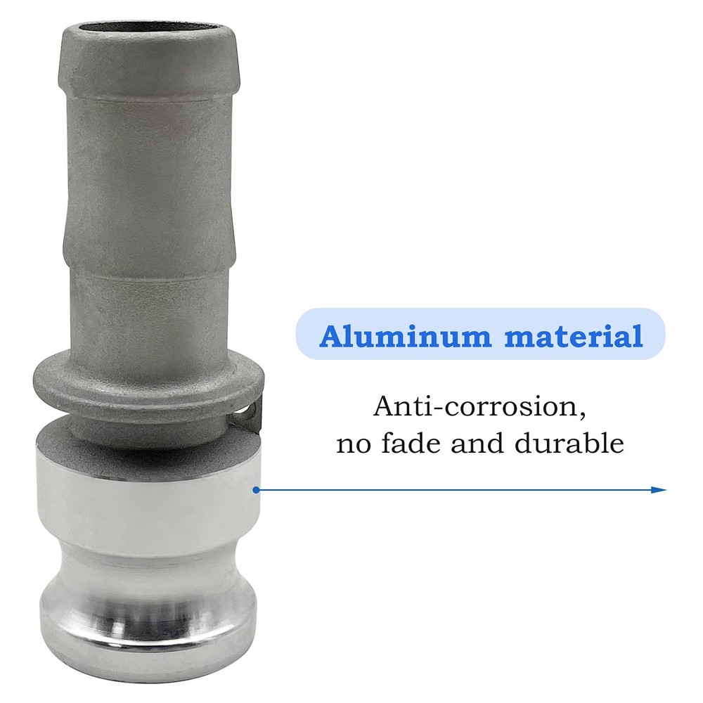2PCS Type E Aluminum Global Cam and Groove Hose Fitting E-200 2" Type E with ...