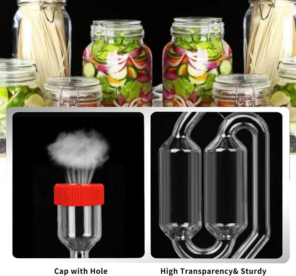 Twin Bubble Airlock Set 4PACK - Fermentation & Brewing Airlocks for Home Brew