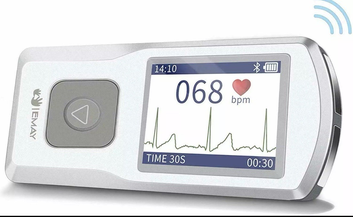 EMAY Bluetooth Portable ECG/EKG Monitor For iPhone & Android mac & Windows EMG20