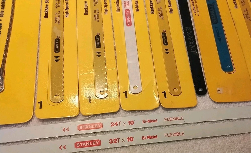14PC STANLEY ASSORTED SIZES HACKSAW BLADES