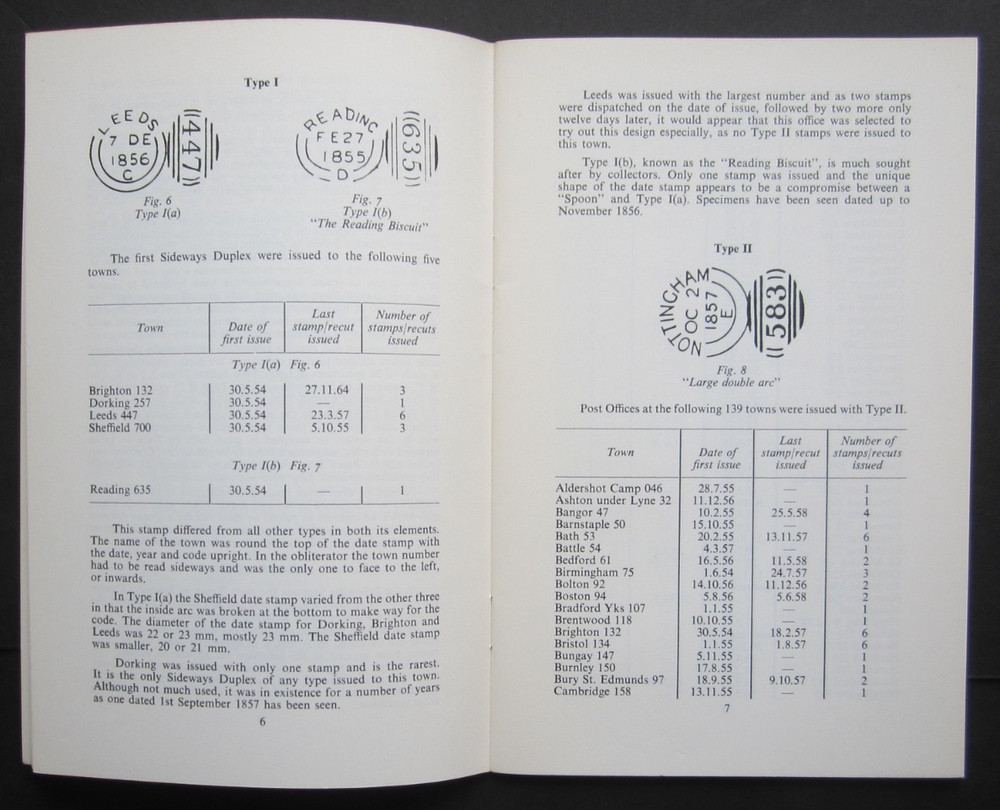 Sideways Duplex Cancellations of England & Wales. reference guide 1975.