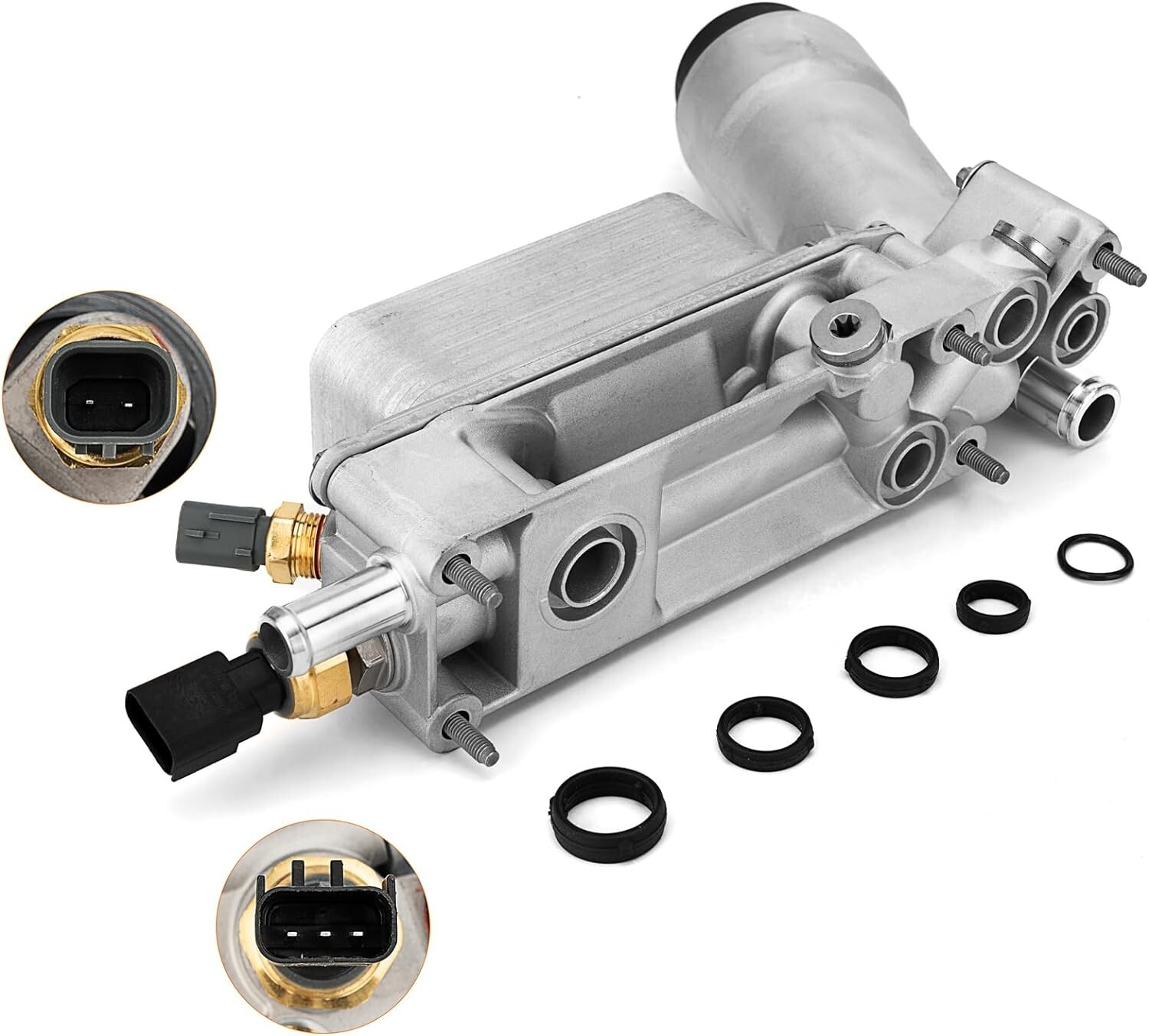 Aluminum Engine Oil Cooler Filter Housing For 2011-16 Dodge Jeep Chrysler Ram