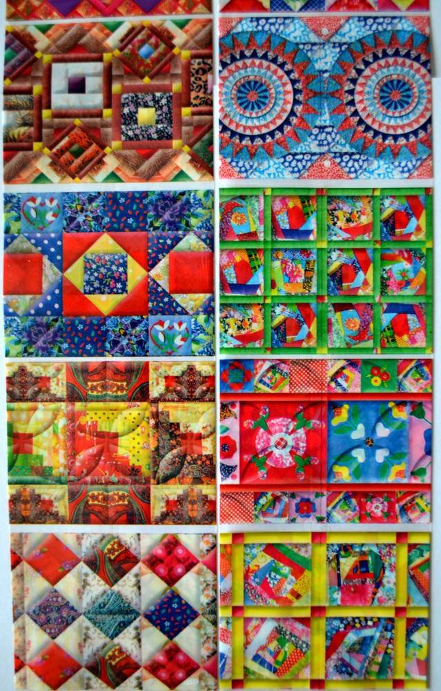 10 EASTER EGG WRAPS THERMO SLEEVES, Patchwork art