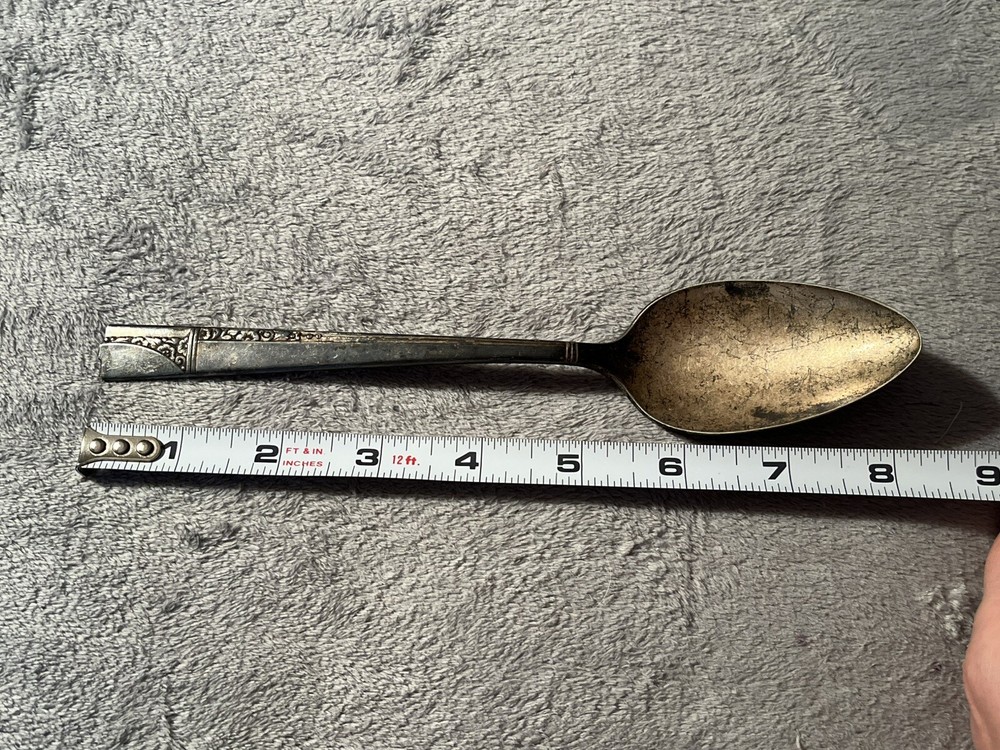 Silver Plate Nobility Serving Soup Spoon Tarnish 8"