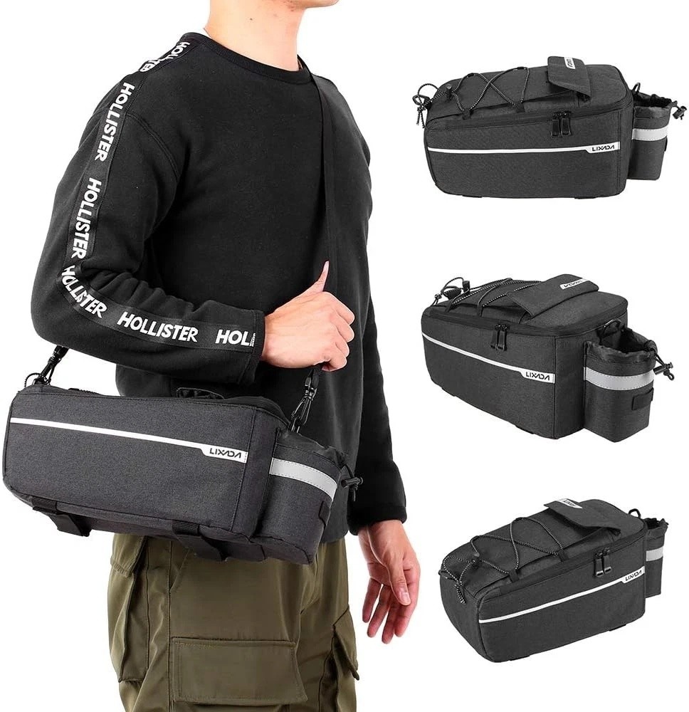 Bicycle eBike Rear Seat Storage Cycling Pannier Saddle Rack Bag Trunk Waterproof