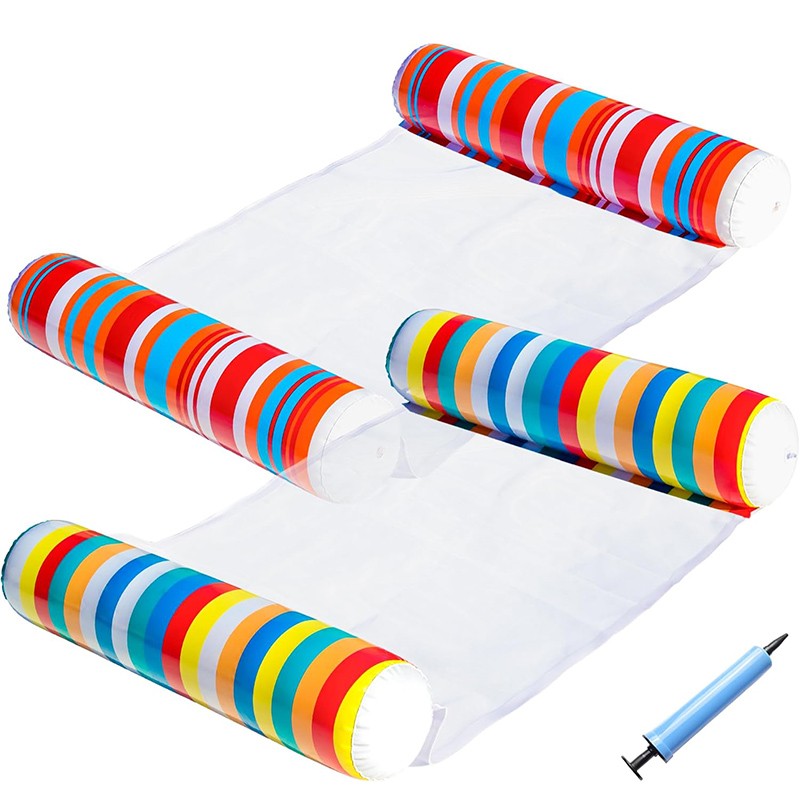2 Pack Water Hammock Floaties Multi-Purpose with Air Pump For Pool Float Lounger