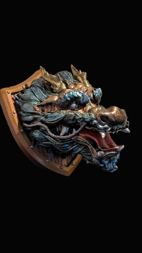Eastern Dragon Trophy Wallmount - 3D Printed